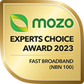 Mozo Experts Choice 2023 Fast Broadband (NBN100) Award