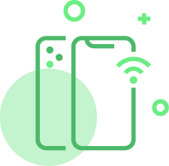 Two Phones with WiFi Signal