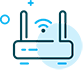Shop icon showing a router with WiFi signals